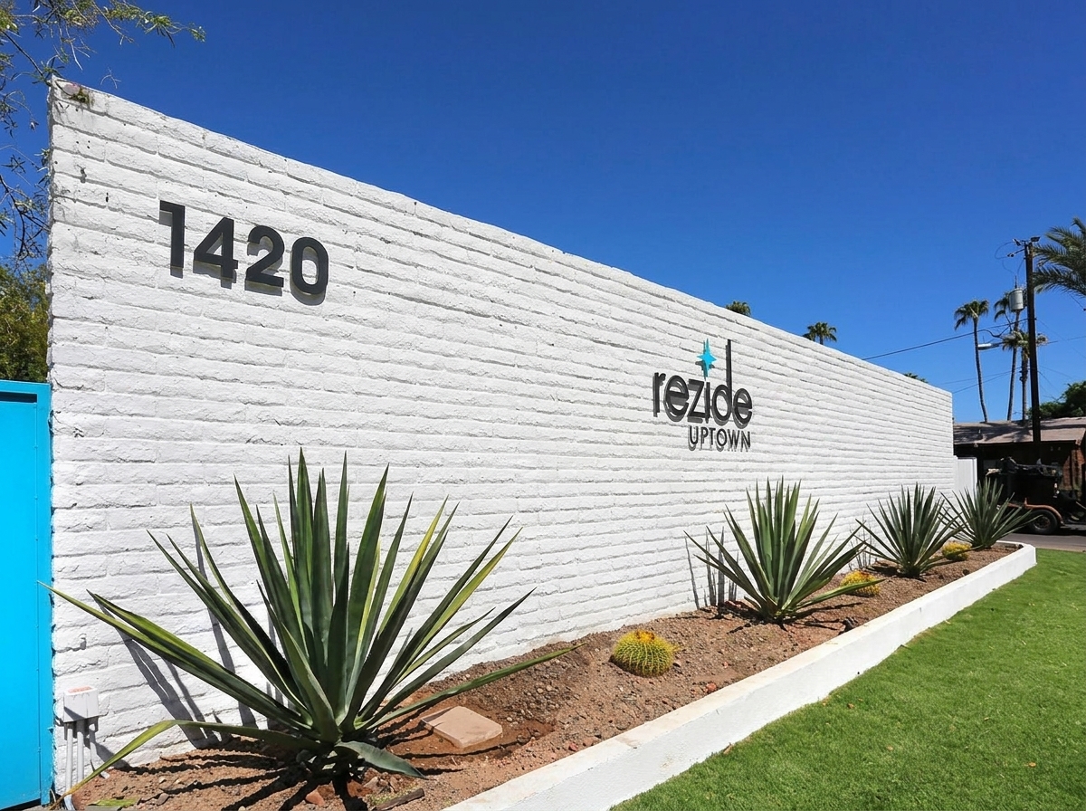 Rezide Uptown Apartments — garden-style community in uptown Phoenix